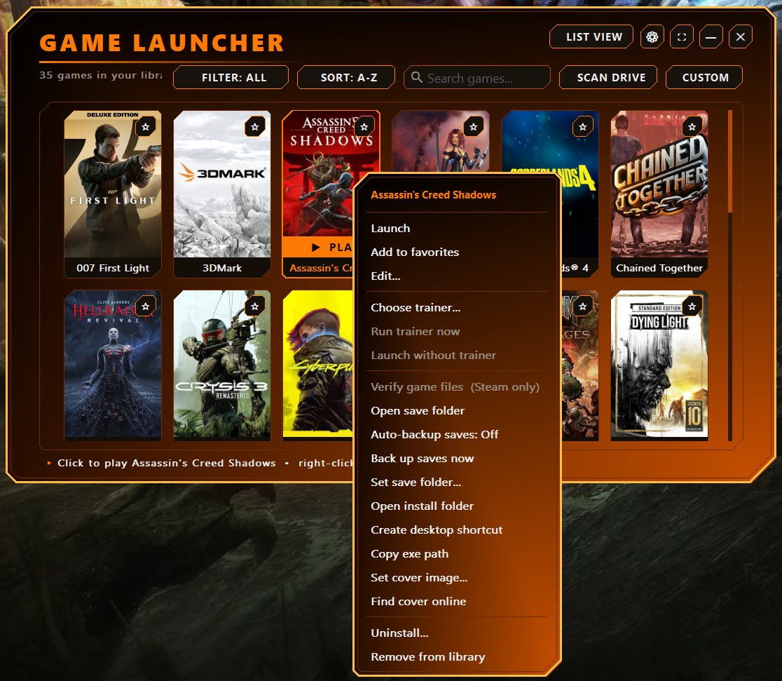 The Vault right-click menu